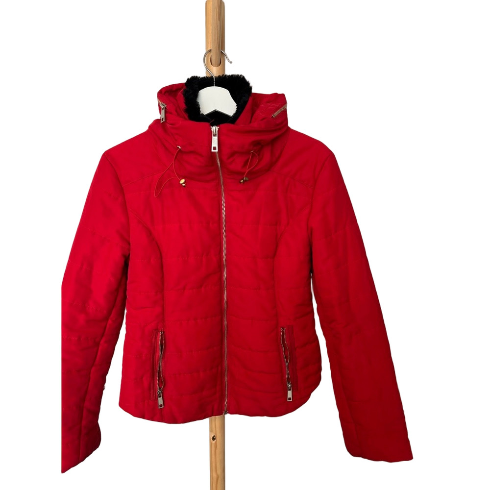 IPEKYOL Red Women's Quilted Jacket SIZE S